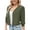 #0214-Army Green, variant on Pincandy Women's 3/4 Sleeve Cardigan Cropped Open Front Bolero Shrug for Dresses, Chiffon Lightweight Cardigans