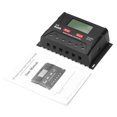 thumbnail image 4 of 30A PWM Solar Charge Controller 12V/24V Adaptive Below 55V Input Solar Panel Regulator for Sealed Gel Flooded Lithium Batteries with Temperature Compensation, Multiple Protections, and LCD Display, 4 of 8