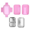 thumbnail image 4 of Bento Box, Recyclable Multipurpose Stainless Steel Bento Box Double Layer Safe Reusable With Compartment For School For Office For Travel Black,Pink,Green,Blue, 4 of 8