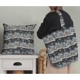 thumbnail image 5 of Soimoi Gray polyester Crepe Fabric Reindeer & Snowflakes Tree Print Fabric by the Yard 42 Inch Wide, 5 of 5