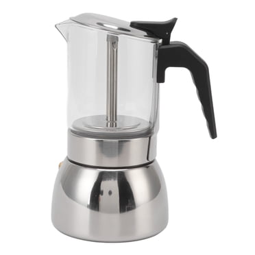 Coffee Maker,Glass Moka Pot Stainless Glass Moka Pot Moka Pot Coffee Maker Remarkable Clarity
