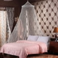 thumbnail image 1 of UsRHHA Dome Mosquito Net for Ceiling, Encrypted Mosquito Net for 1.5m-1.8m Beds, Breathable Polyester Canopy Net for Bedroom Floor Installation, 1 of 7