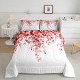 thumbnail image 1 of Erosebridal Ensemble de Literie Chic Feuille Grand, Couette Botanique Tropicale, Décor Eucalyptus, Réversible 3 Pcs, 1 of 8