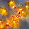 thumbnail image 4 of Halloween Maple Leaf Light String LED Lighted Garden Yard Fence Pumpkin Garland for Home Halloween Decoration Type 6, 4 of 9