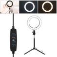 thumbnail image 2 of Dimmable Ring Light, LED Aluminium Alloy Camera Ring Light, 3200K-5500K 20cm Dimmable  Vlogging Photo Photography For Makeup Video Live Stream, 2 of 8