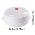 thumbnail image 2 of Hearth & Gear Microwave Oven Steamer Multifunctional Microwave Vegetable Steamer With A Transparent Lid Cookware Micro Dish Kitchen Cooking Steamers For Cooking Dumplings Vegetable No Stick Frying, 2 of 6