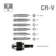 thumbnail image 1 of WorkPro Quick Change Bit Set -7 Piece,Quick Change Chuck & 2 Inch Cr-V Screwdriver Bits, 1 of 5