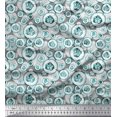 thumbnail image 1 of Soimoi Tissu Crêpe polyester Vert Imprimé Concombre par Yard 52 Pouces de Large, 1 of 2