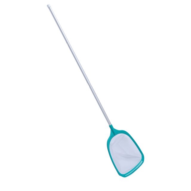 Filet de Skimmer de Piscine Maille Fine, Longueur Réglable Multifonctionnelle Outil de Nettoyage de Piscine Facile à Installer Anti-Casse avec Perche Télescopique à 3 Sections pour Étang