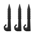 thumbnail image 1 of Plastic Tent Peg, Sand Stake High Strength ABS Excellent Holding Power Serrated Design  For Landscape Black, 1 of 8