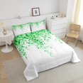 thumbnail image 4 of Erosebridal Cartoon Leaf Bedding Queen Comforter Set, Rustic Botanical Down Comforter, Eucalyptus Leaves Decor, Reversible, 4 of 8