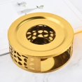 thumbnail image 2 of DOLITY Circular Tea Teapot Light Warmer Stainless Steel Coffee Pots Candle Holder Stand Gold, 2 of 8