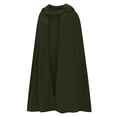 thumbnail image 4 of Baikeli Womens Cape Hooded Cardigans Fahsion Cloak Long Poncho Solid Color Open Front Outwear Plus Size Winter Coat, 4 of 7