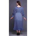 thumbnail image 4 of Bimba Robe Maxi Géométrique pour Femmes en Coton, Bohème Renaissance, à Smocks, Longue à Volants - Petit, 4 of 5