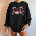 thumbnail image 4 of 2023 Chandail en Molleton Oversize pour Femmes Imprimé Ample Col Rond Manches Longues Polaire Chandail Ample Tops pour Femmes, 4 of 8