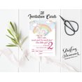 thumbnail image 3 of Darling Souvenir Blue Birthday Invitation Card Printable Elegant Fill or Write In Blank Party Invites 28 Pcs 5 x 7 Inches, 3 of 5