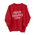 thumbnail image 1 of Penkiiy Chandails en Molleton de la Saint-Valentin pour Femmes - Mignon Chandail en Molleton de la Saint-Valentin Décontracté Cœur Pull Grahic TG Rouge, 1 of 7