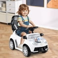 thumbnail image 2 of Costway 3-in-1 Sliding Walker w/ Adjustable Canopy Horn Music & Light for Boys & Girls White, 2 of 10