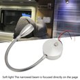 thumbnail image 4 of Lampe de Lit à Col de Cygne pour VR, Lampe de Chevet de Bateau à Commande Tactile DC12-24V pour Lecture, Veilleuse DEL Réglable à 3 Lumières pour VR, Fourgonnette, Bateau, Murale, 4 of 7