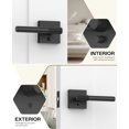 thumbnail image 3 of Poignées de Porte Mates Intérieures Moletées Intimité Poignées de Porte Levier de Porte Robuste pour Chambre Ou Salle de Bain Réversible Sans Clé pour Portes Gauche Droite AM, 3 of 7