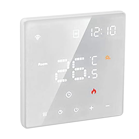 Smart Digital Thermostat Touch Temperature Controller for Home Heating Cooling Systems White Flame Retardant PC Material ME81H LED16