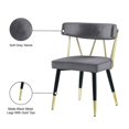 thumbnail image 4 of Meridian Furniture Rheingold Velvet Dining Chair, Grey (Set of 2), 4 of 5