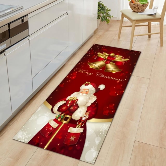 PENGXIANG CLEARANCE!!Home Decoration Carpet Christmas Rug Non-Slip Rubber Backing Carpet Merry Christmas Mat