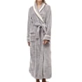 thumbnail image 2 of Gift TIMIFIS Mens Womens Robe Soft Plush Fleece Hooded Bathrobe, Full Length Long Warm Lounge Robe Spa Bath Robe with Hood pring/Summer, 2 of 6