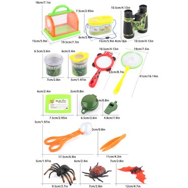Kit d'Explorateur Extérieur 26 Pcs Boussole en Verre Jouets de Camping Légers Ensemble de Capture de Chapeau Cargo Jouets d'Aventure Cadeaux d'Anniversaire