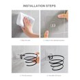 thumbnail image 3 of Hair Dryer Holder Wall Mounted Hair Dryer Hanging Rack Hair Dryer Organizer Hair Styling Storage, 3 of 8