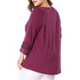 thumbnail image 3 of GRACE & GRANDEUR Hauts Décontractés Unis à Manches Raglan pour Femmes Grande Taille de la Saint-Patrick Violet 4X, 3 of 7