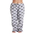 thumbnail image 1 of CHUANK Pantalon de Pyjama en Peluche pour Femmes - Vêtements de Nuit de Petite à Grande Taille (Violet - Chevron Hibou Très Grand), 1 of 3