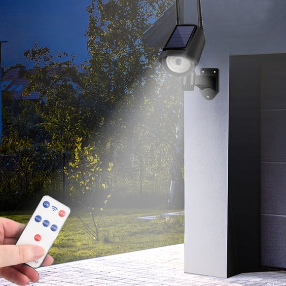 Dvkptbk Caméra Factice Factice de Sécurité à Capteur Humain Alimentée avec DEL Clignotantes pour Usage Extérieur, Jardin et Entreprise, Lumière Solaire, Déco Maison