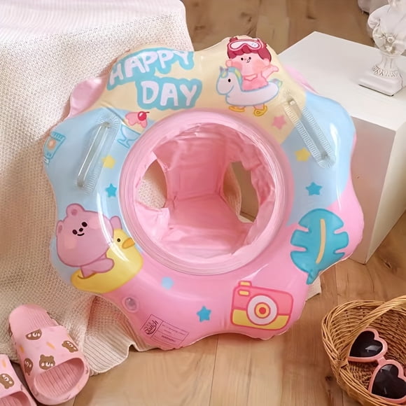 Anneau de Natation en Forme de Fleur avec Siège, Accessoires de Natation