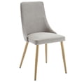 thumbnail image 1 of Set of 2 Mid-Century Velvet & Metal Side Chair in Grey, 1 of 7