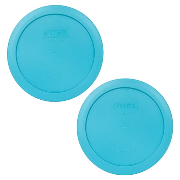 Pyrex 7201-PC 4-cup Surf Blue Replacement Food Storage Lid Made in the USA - 2 Pack