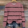 thumbnail image 5 of Yuyuzo Chandails en Molleton pour Filles Tout-Petits Col Rond Manches Longues Décontracté Confortable Rayé Pull d'Automne pour Bébé Fille, 5 of 5