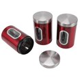 thumbnail image 1 of Bocaux de Rangement pour Aliments, Contenants de Rangement de Cuisine Durables et Portables en Acier Inoxydable Pratiques et Compacts pour Restaurant Rouge 3 Pcs, Vert 3 Pcs, Brun 3 Pcs, Couleur Acier Inoxydable 3 Pcs, 1 of 8