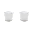 thumbnail image 2 of kurtrusly Modern Decorative Flower Pots Easy To Maintain Various Colors And Sizes transparent S pot+S tray 2Set, 2 of 6