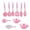 #-【Pink】| Even Heat Distribution Cookware, variant on Non-Stick Cookware Set - Pots and Pans with Glass Lids, Ergonomic Heatproof Handles, Even Heat Distribution, Easy to Clean, Pink, JKODE