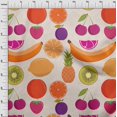 thumbnail image 3 of oneOone Silk Tabby Light Peach Fabric Fruits Craft Projects Decor Fabric Printed By The Yard 42 Inch Wide, 3 of 4