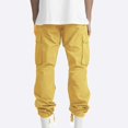thumbnail image 4 of Men‘s Elastic Waist Loose Fit Lightweight Workwear Casual Cargo Pull On Pants With Multi Pockets, 4 of 9