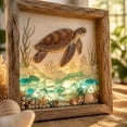 thumbnail image 4 of Sea Glass LED Light Box Wooden Frame Nautical Decor, 4 of 7