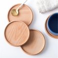 thumbnail image 1 of Beech Black Walnut Wood Coaster Retro Insulation Cup Mat Household Square  Coaster 1PC, 1 of 7