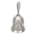 thumbnail image 4 of Cloche à Main, Cloche Vintage Main Fleur Main Dîner Cloche Cloche Main Argent Conception Conviviale, 4 of 14