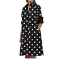 thumbnail image 1 of CEHVOM Robes Mi-Longues à Imprimé pour Femmes Robes à Manches Soldes, 1 of 6