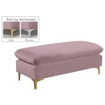 thumbnail image 1 of Meridian Furniture Naomi Pink Velvet Ottoman, 1 of 5