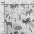 thumbnail image 2 of oneOone Viscose Jersey Gray Fabric Tropical Animal Sewing Craft Projects Fabric Prints By Yard 60 Inch Wide, 2 of 4