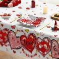 thumbnail image 2 of Valentine''s Day Tablecloth 60×120 Inch Rectangular, Love Hearts Red Washable Table Cover for Party Picnic Dinner Decor, 2 of 6