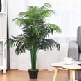 thumbnail image 2 of Gymax Artificial Areca Palm Decorative Silk Tree w/Basket 3.5 Feet Holiday Decor, 2 of 7